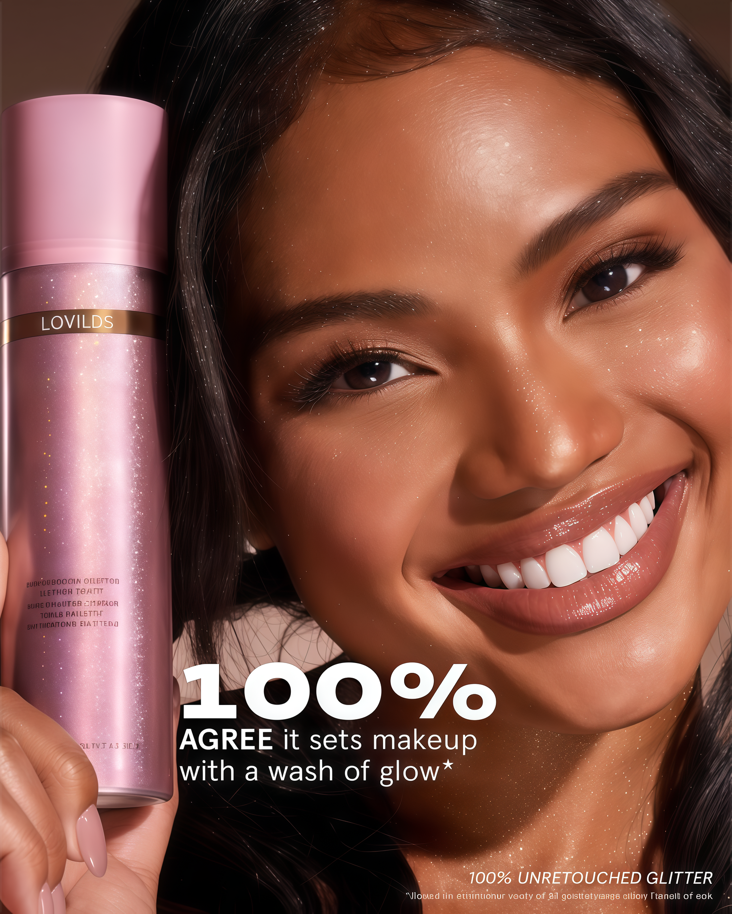 LOVILDS Waterproof Glitter Setting Spray Transfer Resistant LOVILDS Waterproof Glitter Setting Spray Transfer Resistant